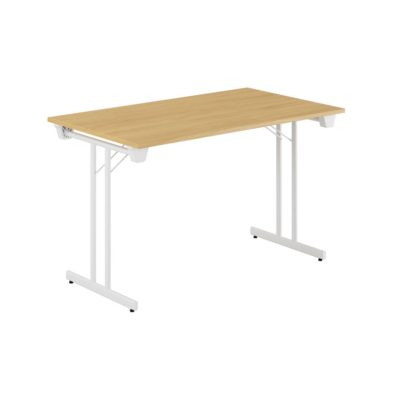 Produktbillede af Dinner Style 120x70cm Sammenklappeligt bord Eg-hvid på tilbud