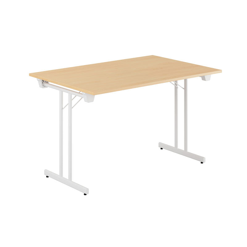 Produktbillede af Dinner Style 120x80cm Sammenklappeligt bord Bøg-hvid på tilbud