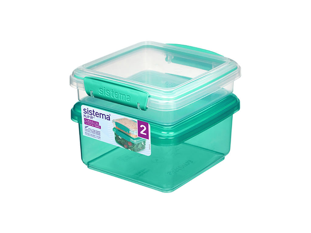 Produktbillede af Sistema Rectangular 2Pack 1.2L 450ml Sandwich i premium kvalitet