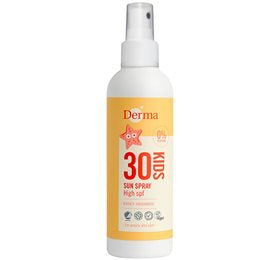 Detaljeret produktbillede af Derma Kids Sun Spray SPF 30 200 ml på tilbud