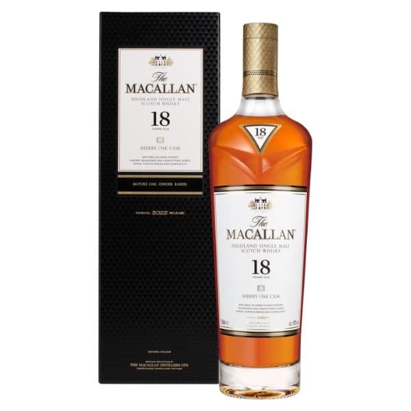 Macallan Sherry Oak 18 Yo Highland Single Malt Fl 70 ❤ Kæmpe udvalg i MACALLAN ❤ Billig fragt og hurtig levering 2 - 5 hverdage - Varenummer: BAR-665868 / Ean: '5010719187003 på lager - Udsalg på Drikkevarer Spiritus Whiskey Spar op til 59% - Over 454 design mærker på udsalg