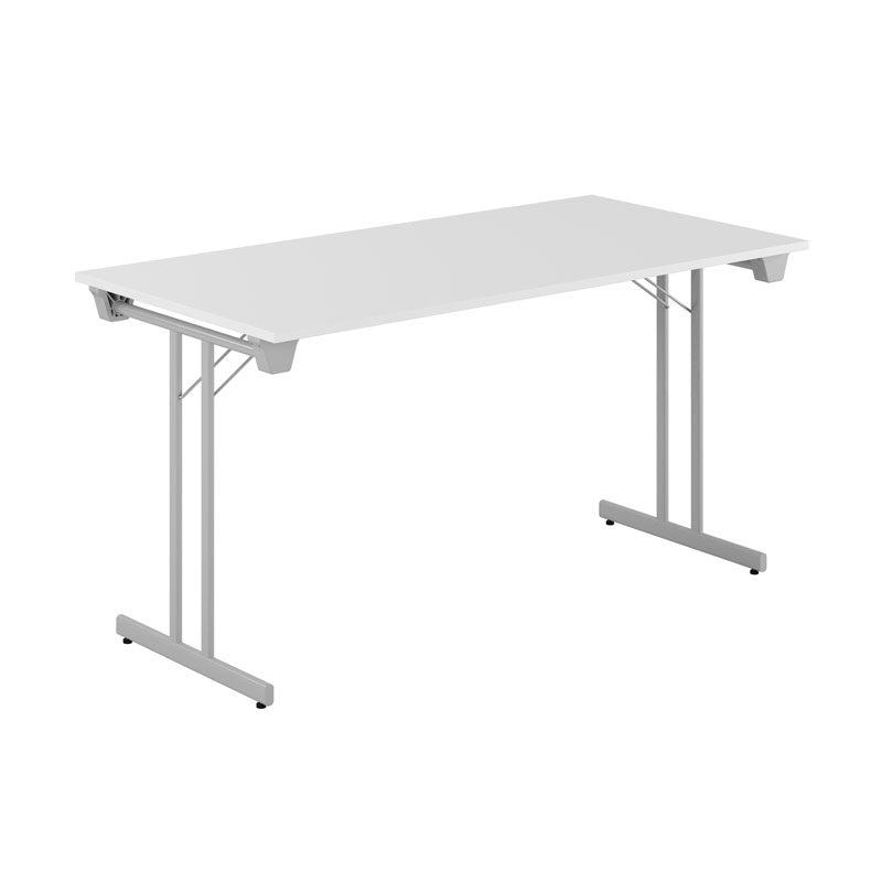 Produktbillede af Dinner Style 140x70cm Sammenklappeligt bord Hvid-grå på tilbud