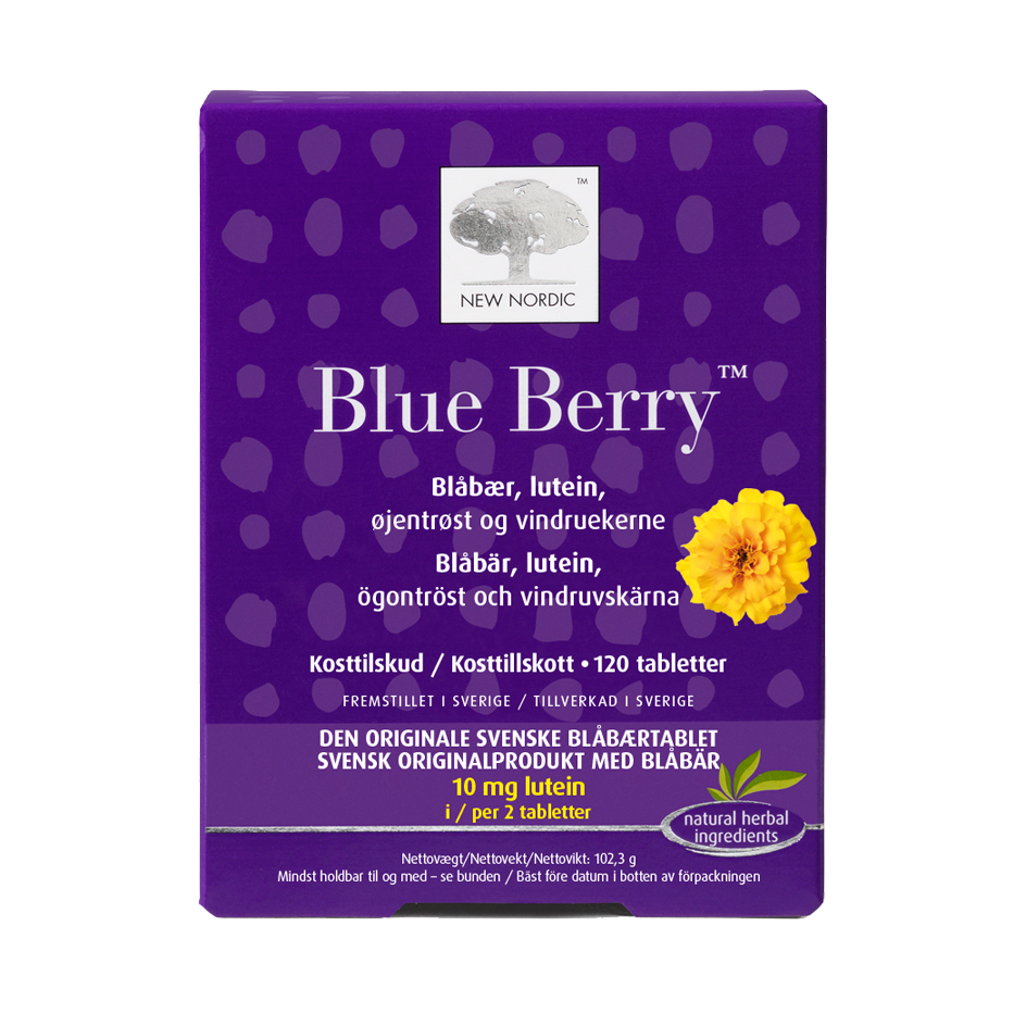 Produktbillede af New Nordic Blue Berry Original 120 tabletter på tilbud