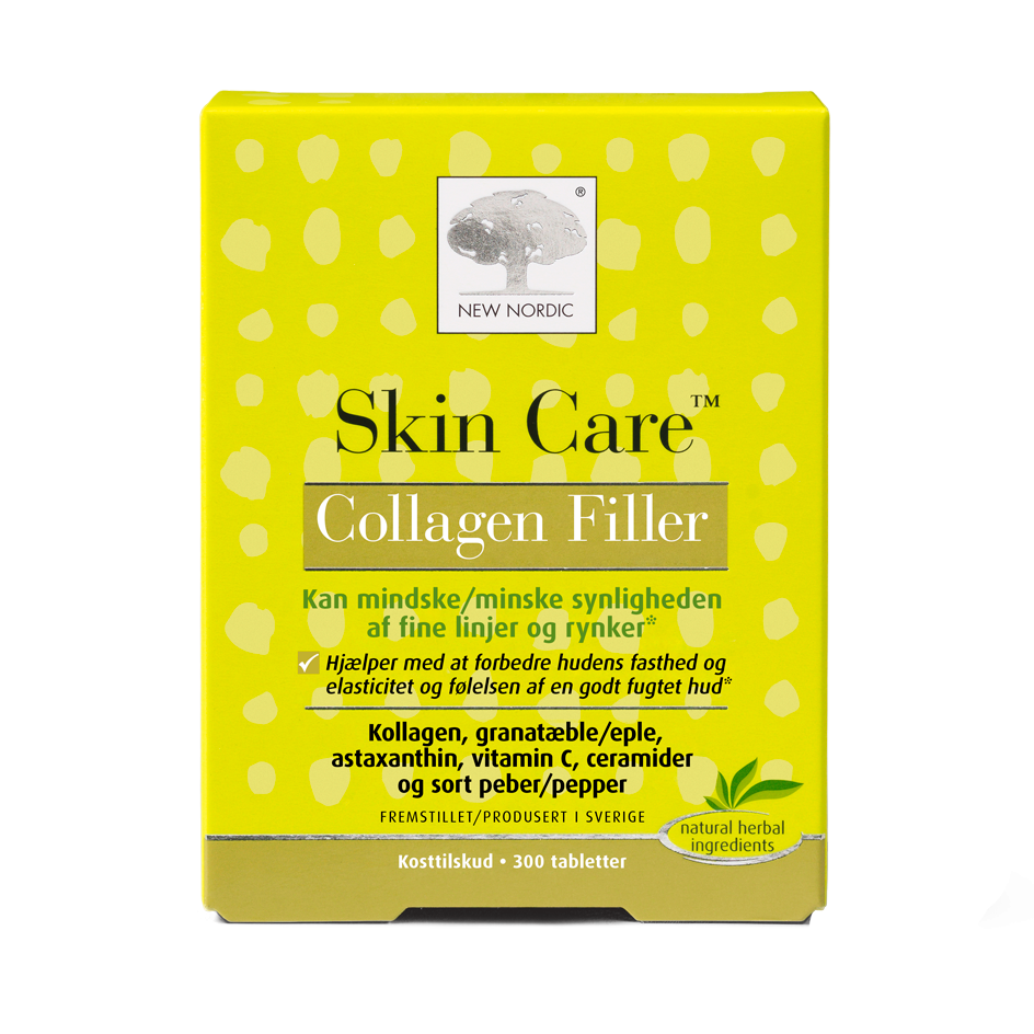 Se New Nordic Skin Care Collagen Filler 300 tabl. DATOVARE 02/2024 ❤ Stort online udvalg i New Nordic ❤ Hurtig levering: 1 - 2 Hverdage samt billig fragt - Varenummer: HG-45986-1 og barcode / Ean: '5021807459865 på lager - Udsalg på Sundhed Spar op til 58% - Over 350 kendte brands på udsalg