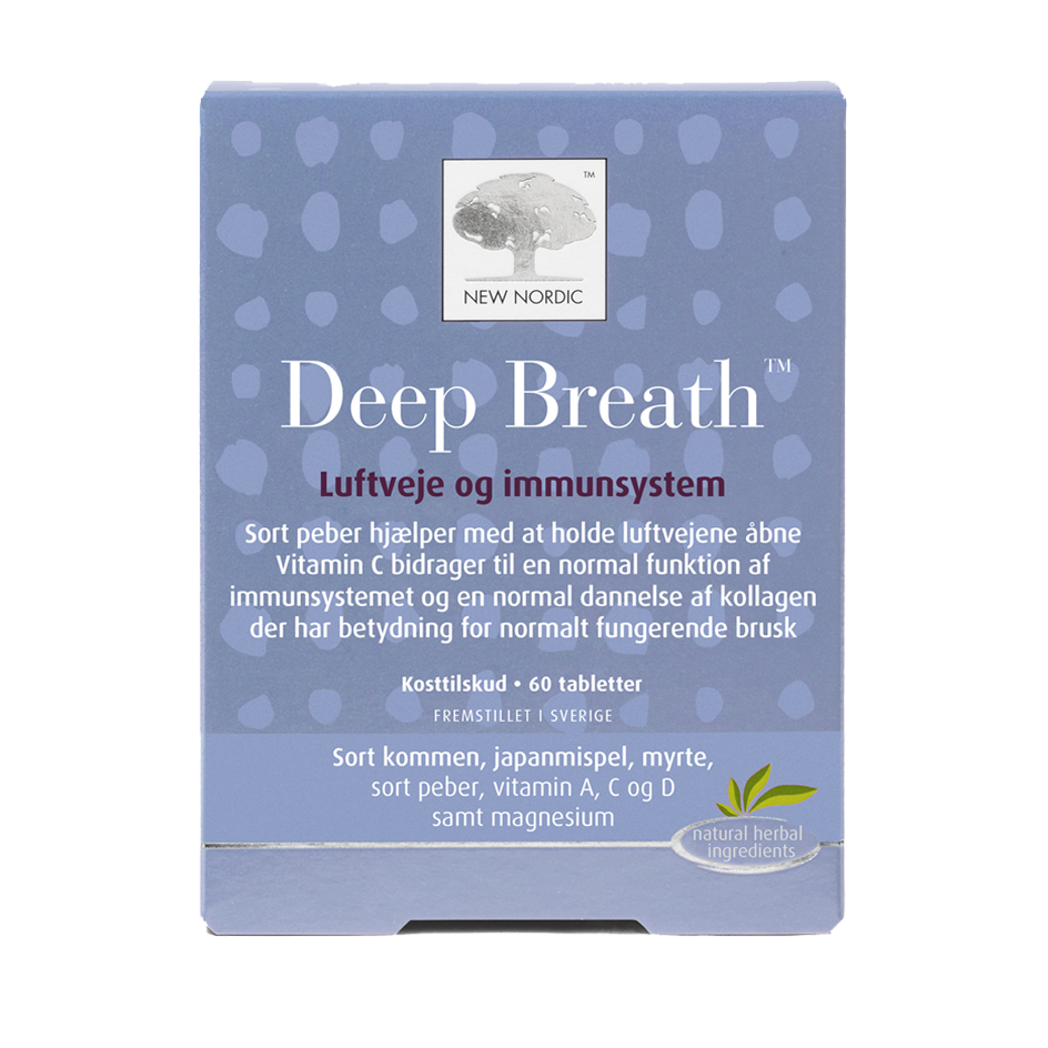 Produktbillede af New Nordic Deep Breath 60 tabl på tilbud