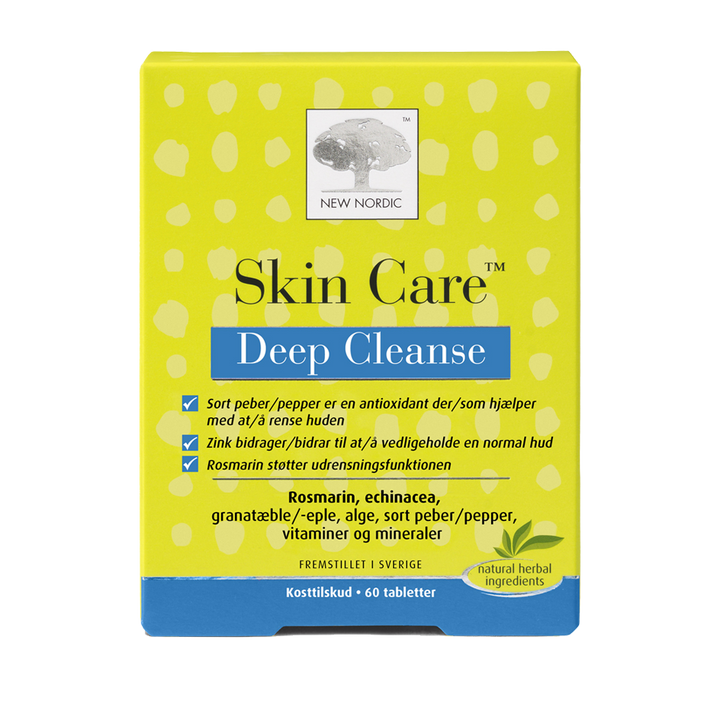 Stort online udvalg i New Nordic Skin Care Deep Cleanse 60 tabl. ❤ New Nordic ❤ Hurtig levering: 1 - 2 Hverdage og gratis fragt v/køb over 295 kr. GLS til pakkeshop ❤ Varenummer: HG-45210 og barcode / Ean: 5021807452101 på lager - Kæmpe udvalg i Sundhed - Over 454 design brands på udsalg