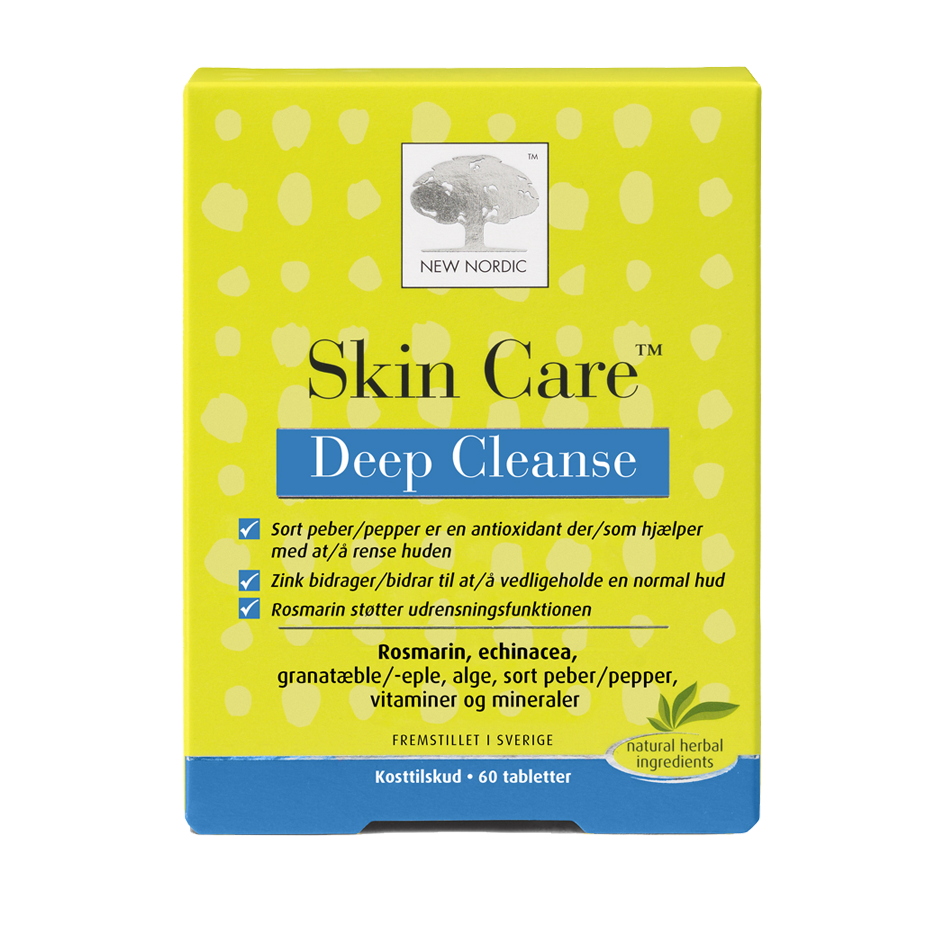 Se New Nordic Skin Care&trade; Deep Cleanse 60 tabl. DATOVARE 03/2024 ❤ Stort online udvalg i New Nordic ❤ Hurtig levering: 1 - 2 Hverdage samt billig fragt - Varenummer: HG-91285-1 og barcode / Ean: '5021807452101 på lager - Udsalg på Sundhed Spar op til 62% - Over 322 kendte brands på udsalg