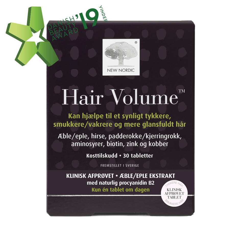 Produktbillede af New Nordic Hair Volume 30 tabl. på tilbud