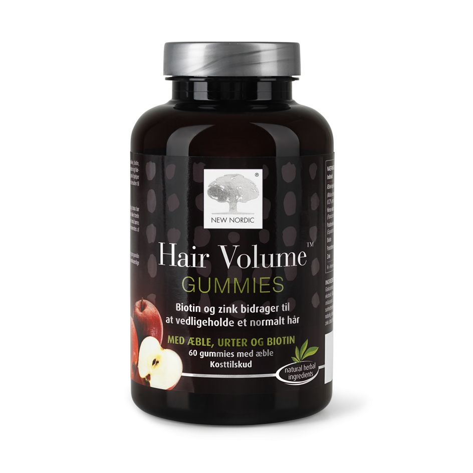 Produktbillede af New Nordic Hair Volume Gummies 60 stk 2 for 258,- på tilbud