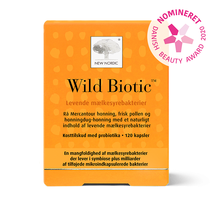 Detaljeret produktbillede af New Nordic Wild Biotic 120 kapsler 2 for 689,- på tilbud