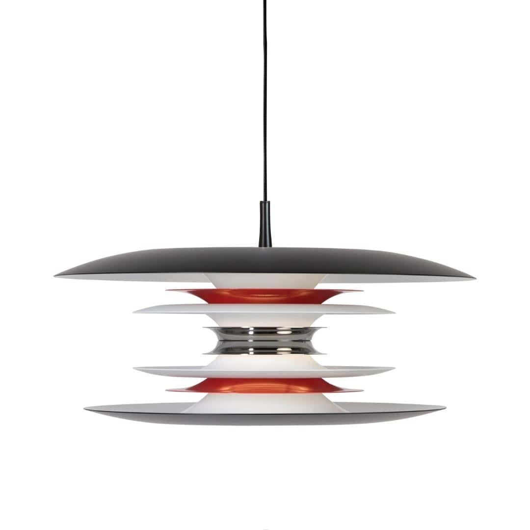 Produktbillede af Diablo Ø50 Pendel Mat Sort/Rød LED Belid i premium kvalitet