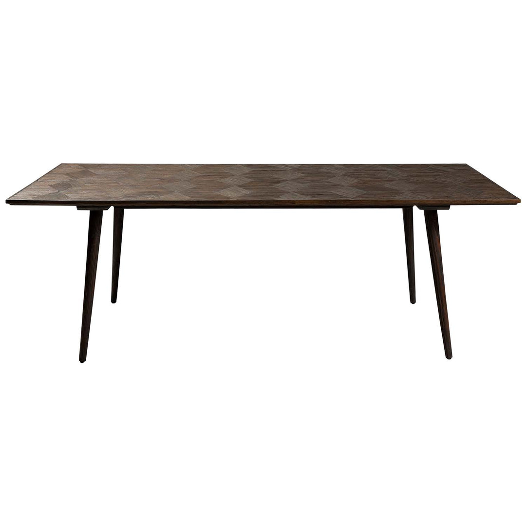 DAN-FORM rektangulær Diamond spisebord brun elm genbrugstræ 220x100