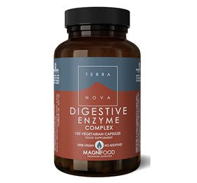 Detaljeret produktbillede af Terranova Digestive enzyme complex 100 kapsler på tilbud