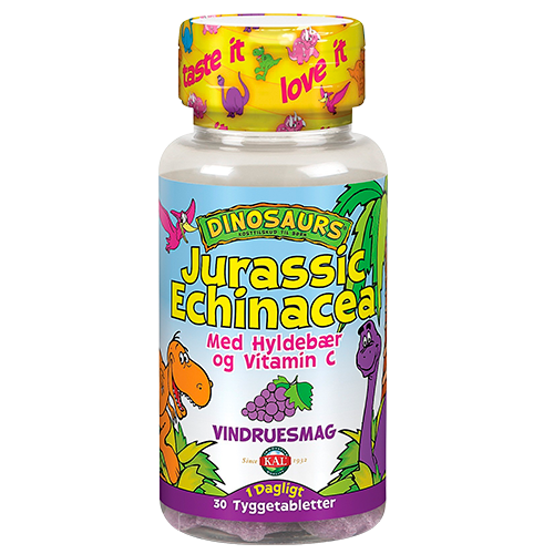 Detaljeret produktbillede af KAL DinoSaurs Echinacea tygge børn 30 tab. UDLØB 10/25 på tilbud
