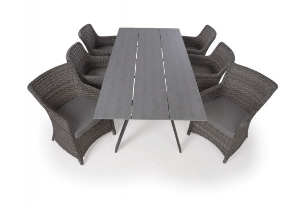 Produktbillede af Diva Rio Havemøbelsæt 100x220 cm Grå på tilbud i høj kvalitet