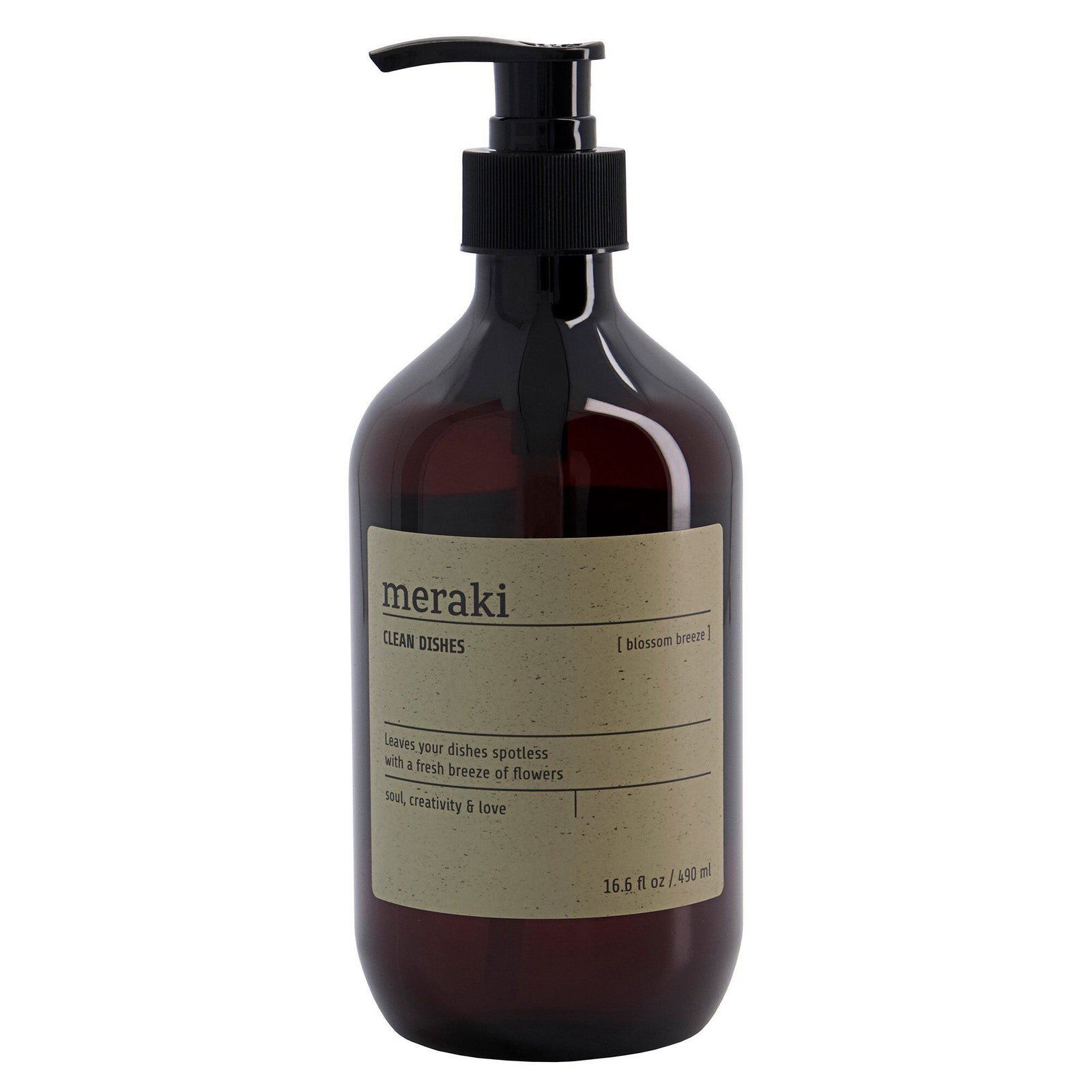 Meraki Meraki Blossom breeze opvaskemiddel, 490 ml – billede i brug (Opvaskemiddel)