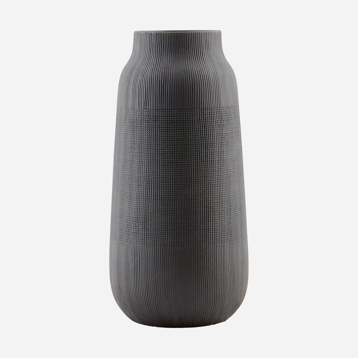 Produktbillede af House Doctor Groove Vase H 35 cm sort i premium kvalitet