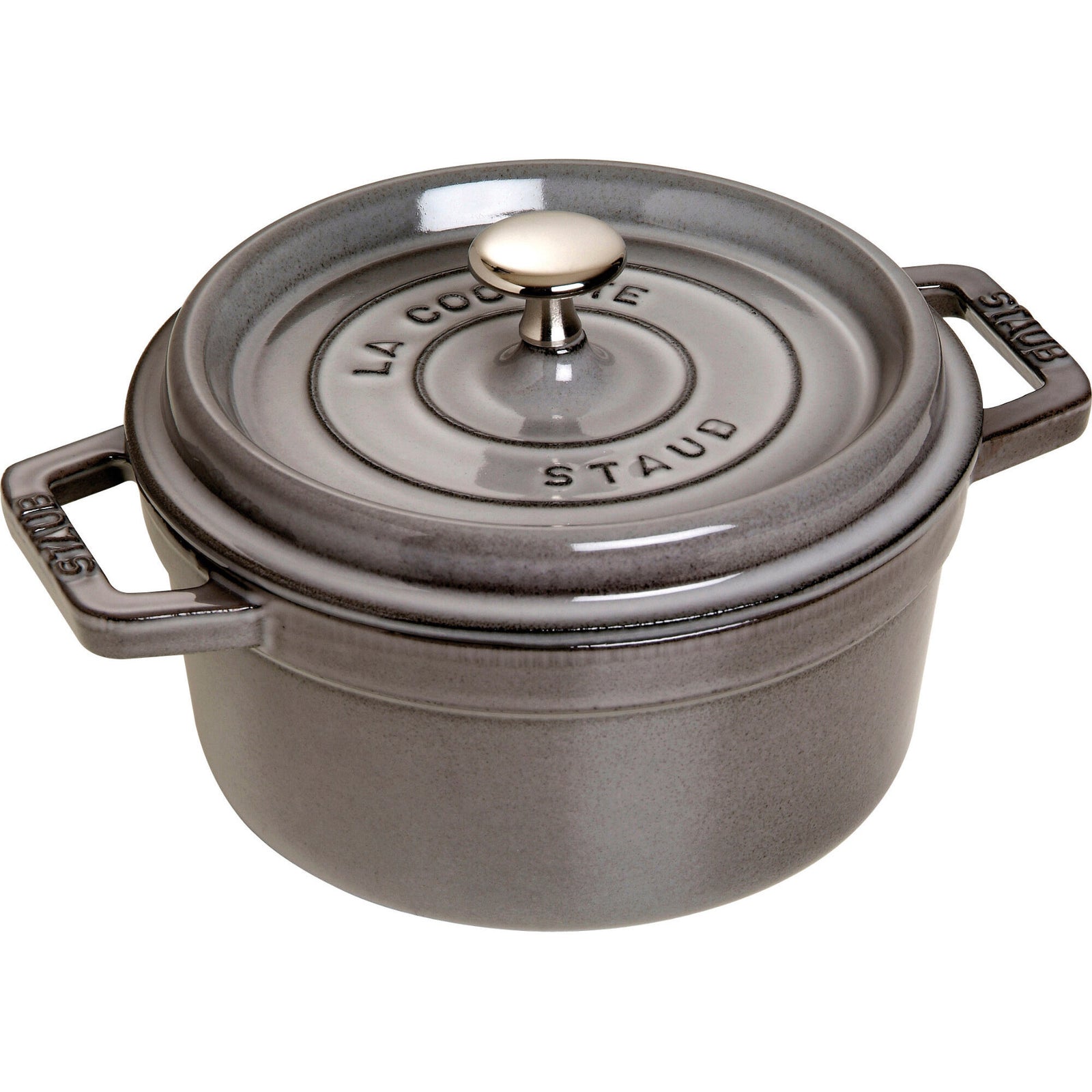 Staub Staub La Cocotte rund cocotte 20cm. 2,2 liter, grå ❤ produktbillede (Sauterpander)