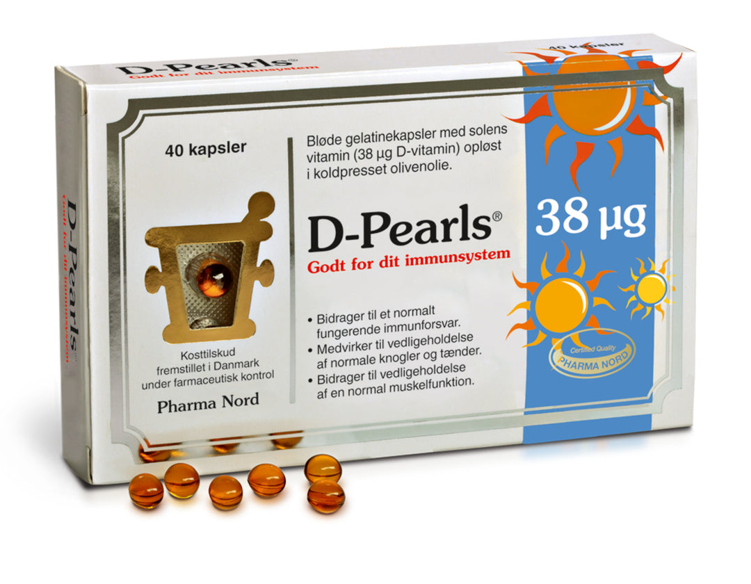 Produktbillede af Pharma Nord D-Pearls 38 mcg 40 kaps. på tilbud