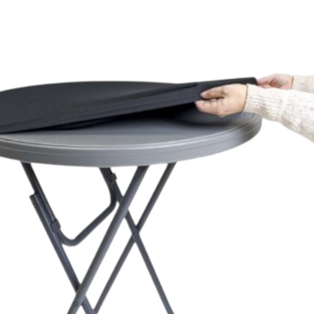 Produktbillede af Stretch Top til ståbord 10-pak Sort på tilbud