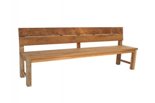Produktbillede af Duncan Plankebænk m/ryglæn 240 cm på tilbud i høj kvalitet