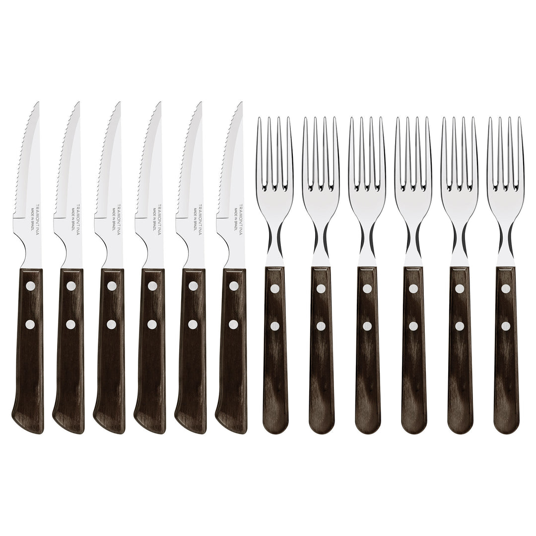 Tramontina Tramontina Steakbestik 12 dele, polywood ❤ produktfoto i kategorien Bestikssæt