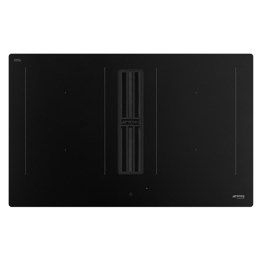 Smeg Smeg HOBD382N2 induktionskogeplade 83 cm med integreret ventilator – frontbillede (Induktionskogeplade)