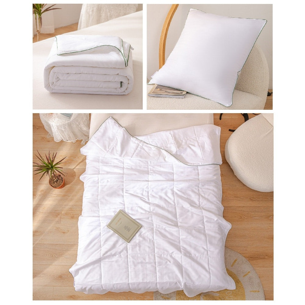 Produktbillede af Bambus dyne/pudesæt (blød og kølig) 140x220 cm på tilbud