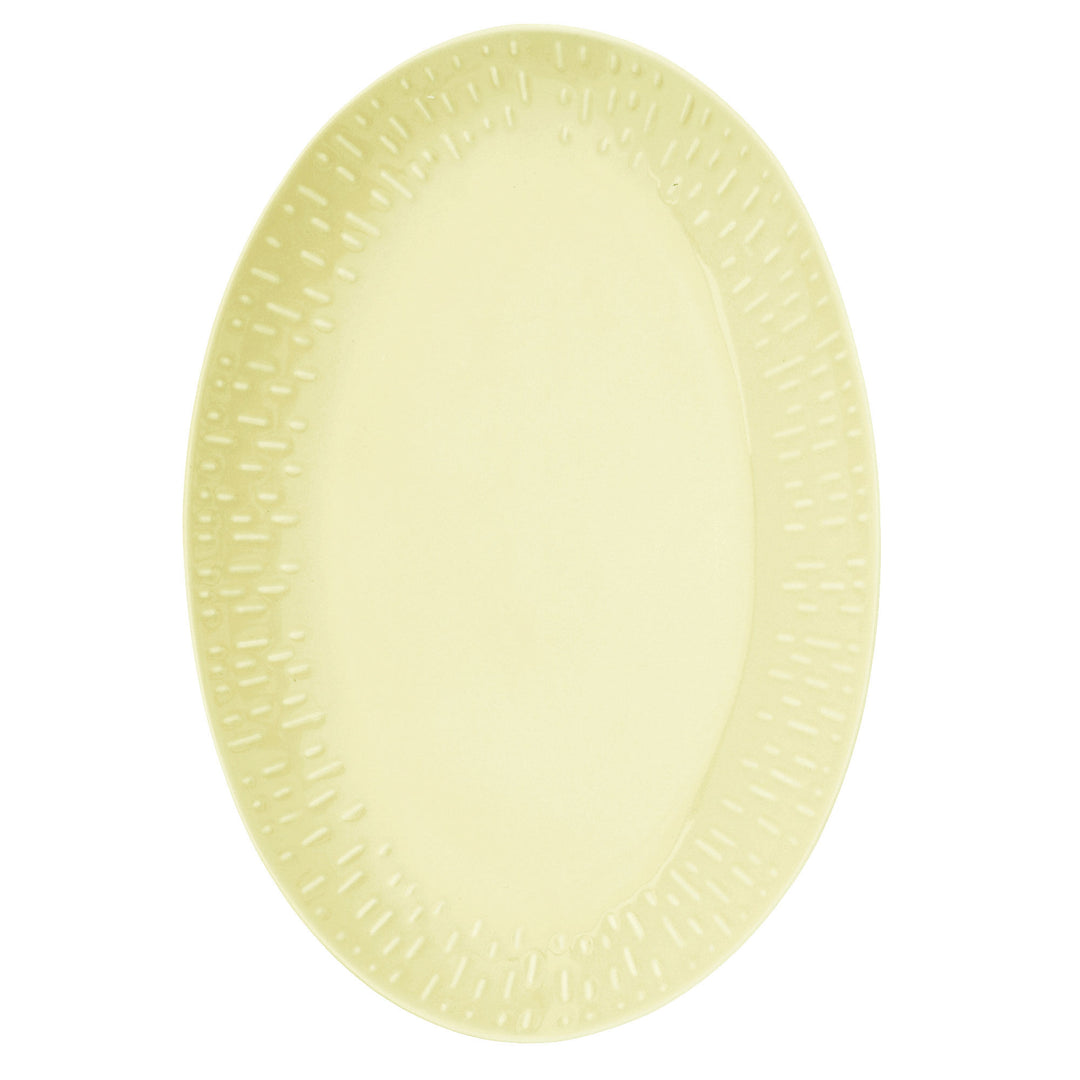 Aida Aida Confetti fad 36  25,5 cm, lemon – vinkelbillede (Serveringsfad)