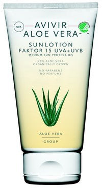 Produktbillede af Avivir Aloe Vera Sun Lotion SPF 15 150 ml. på tilbud