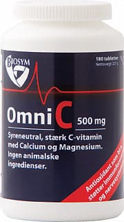 Stort online udvalg i BioSym Omni C 500 mg 180 tabl. ❤ Biosym ❤ Hurtig levering: 1 - 2 Hverdage og gratis fragt v/køb over 295 kr. GLS til pakkeshop ❤ Varenummer: HG-16625 og barcode / Ean: 5705380167897 på lager - Kæmpe udvalg i Sundhed - Over 350 kendte brands på udsalg