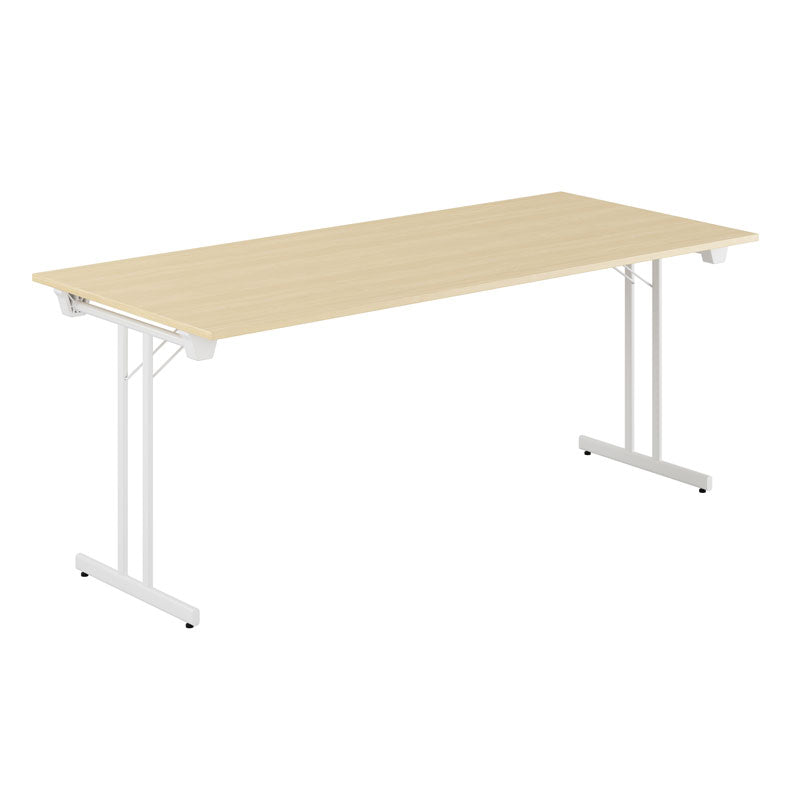 Produktbillede af Dinner Style 180x80cm Sammenklappeligt bord Birk-hvid på tilbud