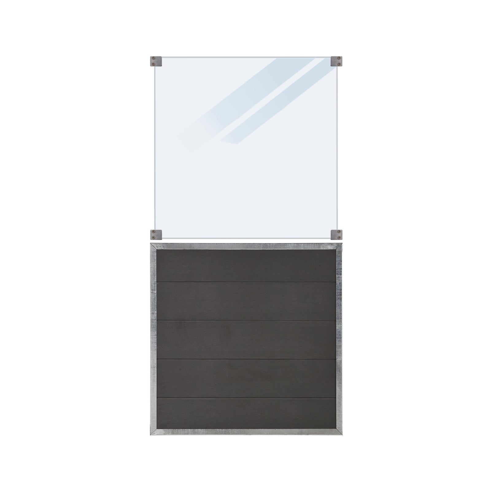 Produktbillede af Futura komposit hegn 90cm Klart glas på tilbud