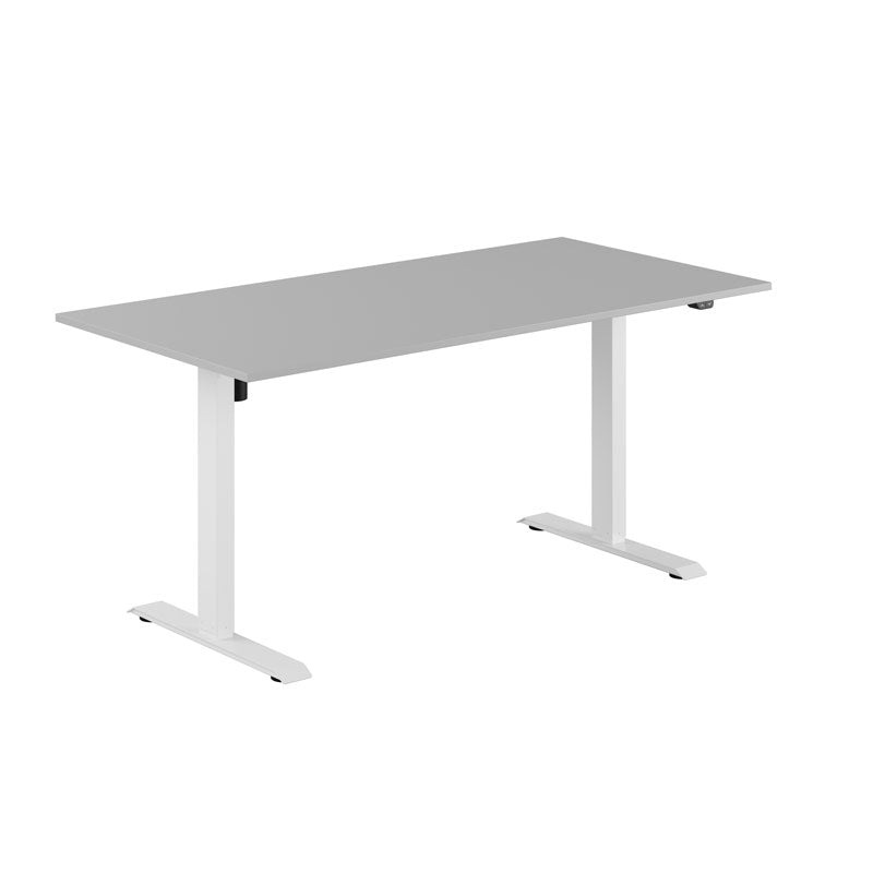 Produktbillede af EASY Hæve/Sænkebord m/1 motor 160x80cm Grå-hvid på tilbud