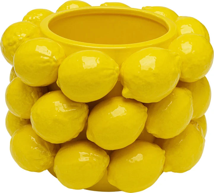 KARE DESIGN Lemon Juice vase rund gul porcelæn H:19cm