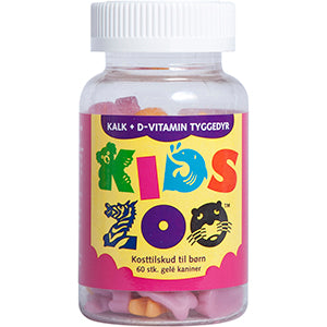 Produktbillede af Kids Zoo Kalk + D-vitamin 60 stk. på tilbud