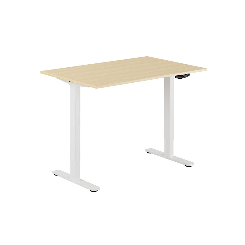 Produktbillede af ECO Hæve/Sænkebord manuelt 120x80cm Birk-hvid på tilbud