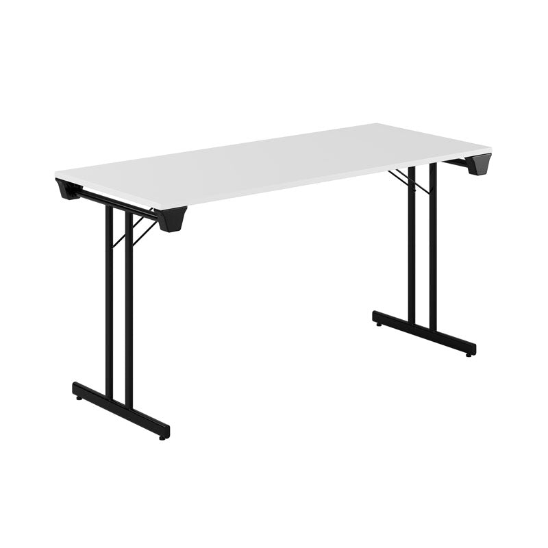 Produktbillede af Dinner Style 140x60cm Sammenklappeligt bord Hvid-sort på tilbud