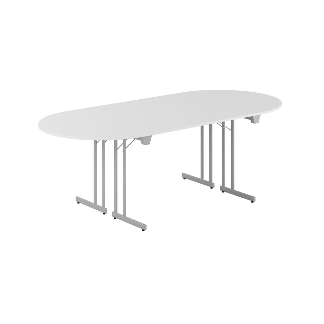 Produktbillede af Konferencebord 220x100cm Sammenklappeligt bord Hvid-grå på tilbud