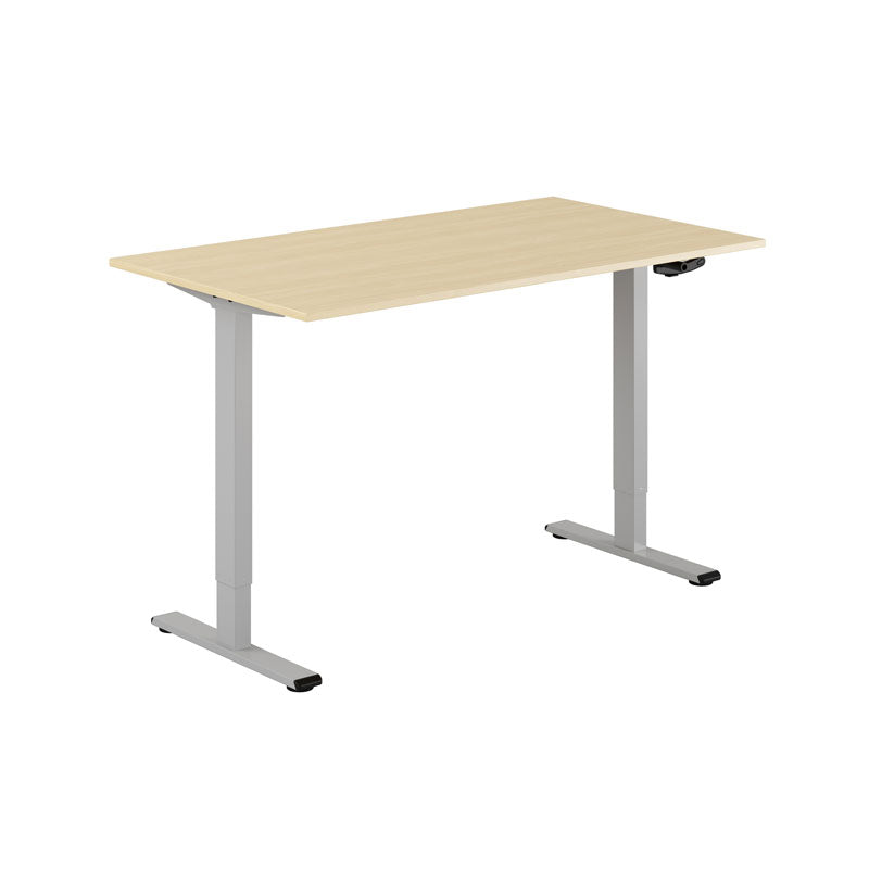 Produktbillede af ECO Hæve/Sænkebord manuelt 140x80cm Birk-grå på tilbud