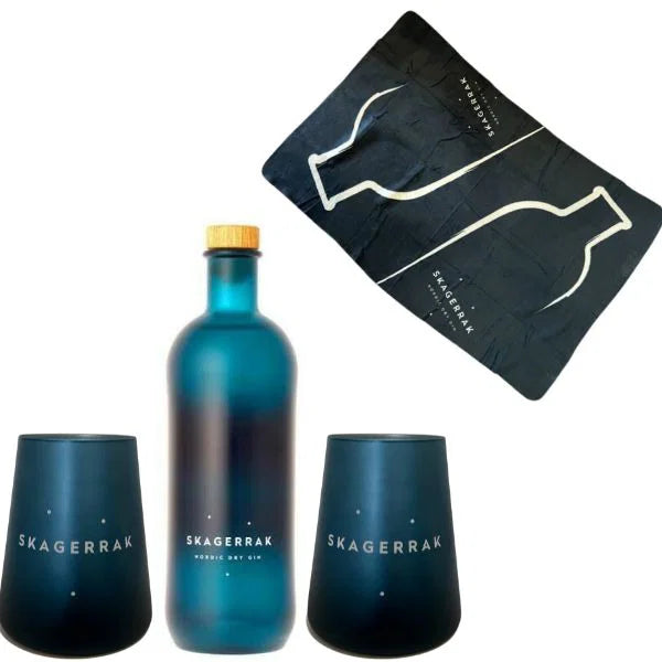 Skagerrak Nordic Dry Gin Fl 70 & 2 Glas + Tæppe