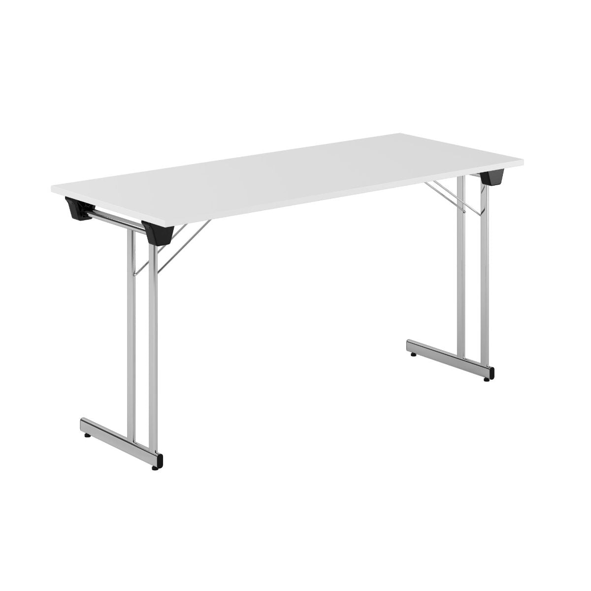 Produktbillede af Kongress Style 140x60cm Sammenklappeligt bord Hvid-krom på tilbud