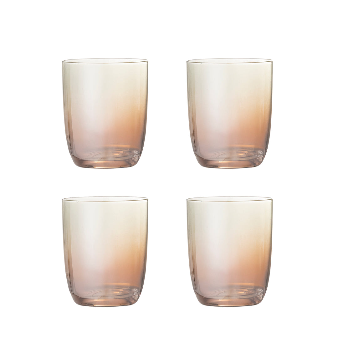 BLOOMINGVILLE Aston drikkeglas bronze glas D8xH10 sæt af 4