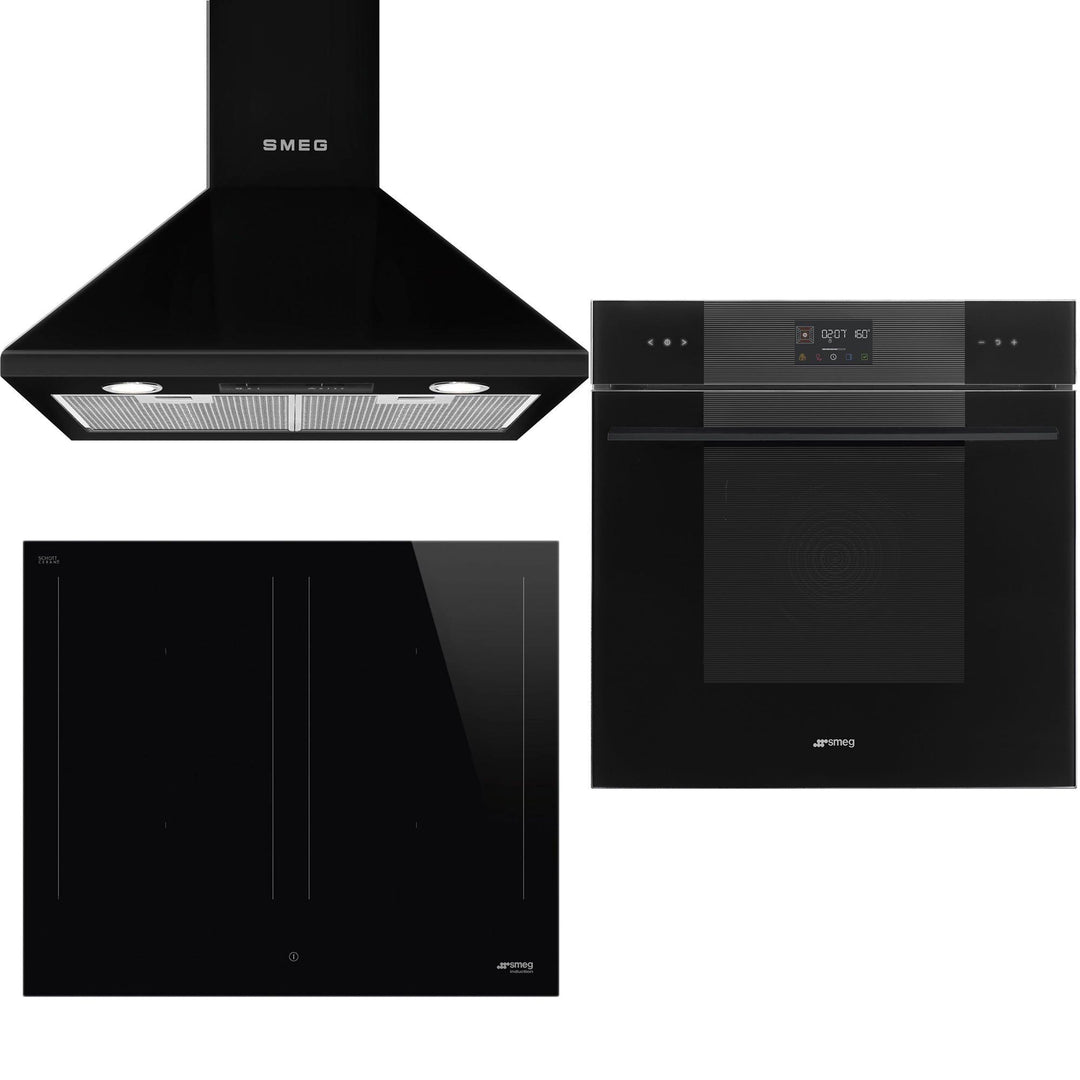 Smeg Smeg Classic Hvidevarepakke, sort – frontbillede (Ovn)