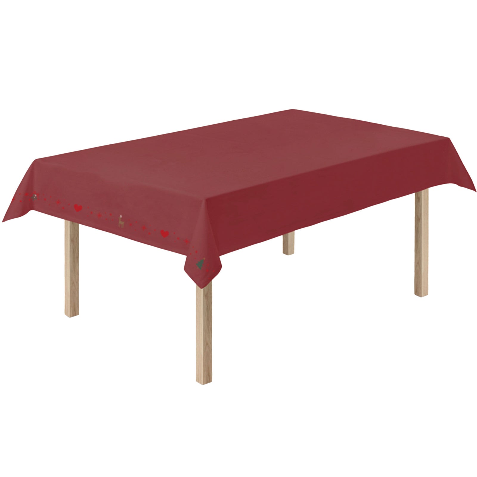 Juna Juna Christmas Fable Dug 150x270 cm, rød – detaljebillede (Dug)