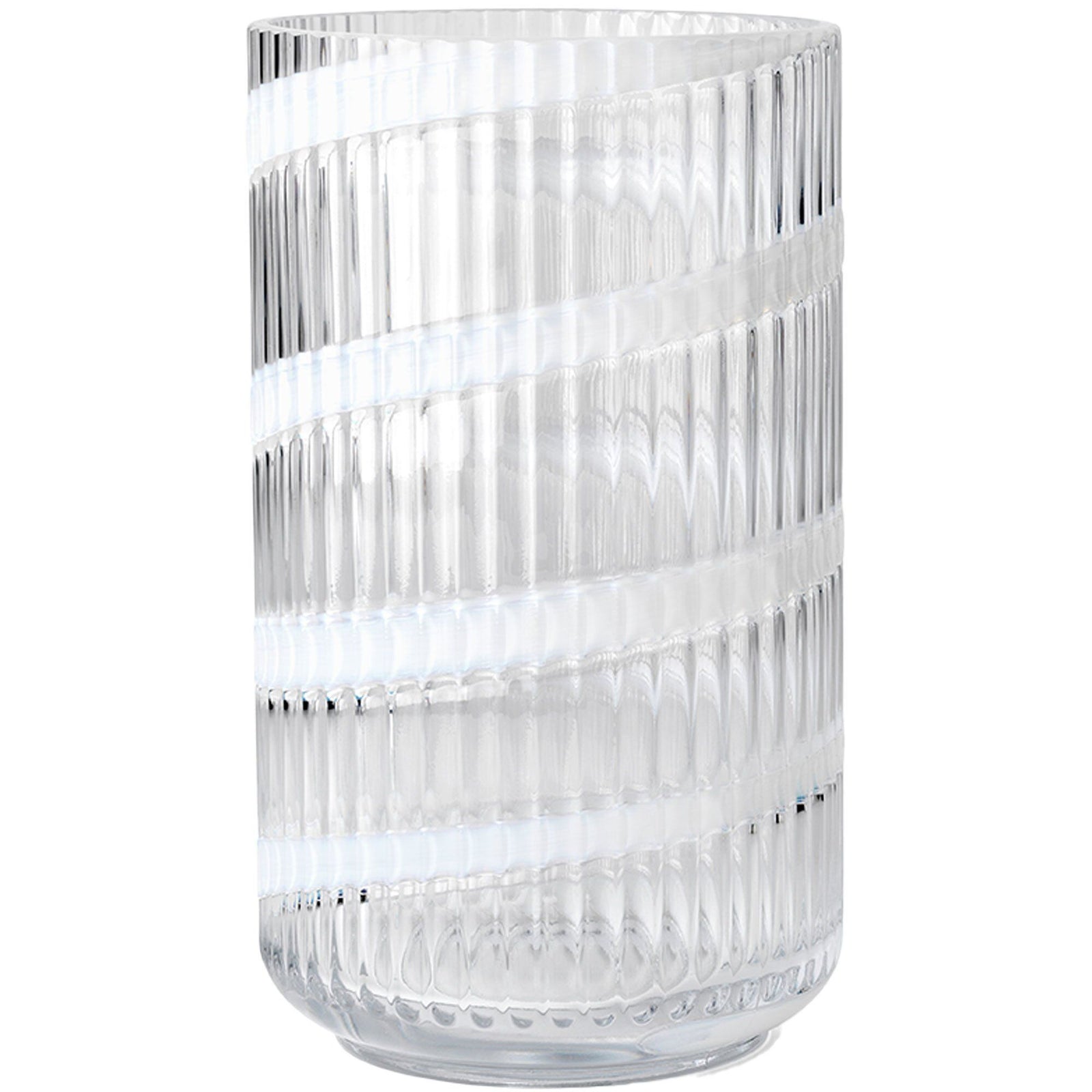 Lyngby porcelæn Lyngby porcelæn Swirl vase 25 cm, hvid – vinkelbillede (Vase)