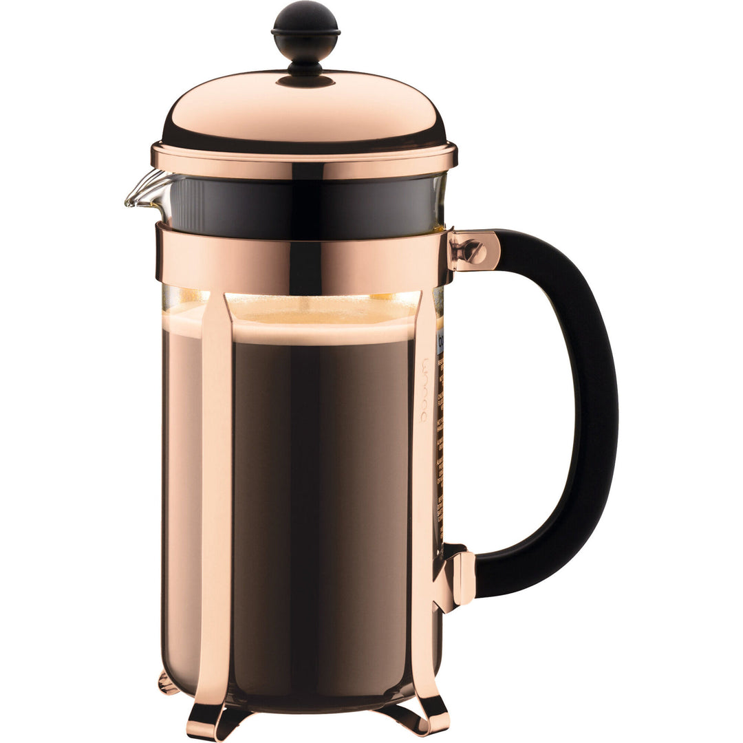 Bodum Bodum Chambord stempelkande med fod, 8 kopper, kobber – produktfoto (Stempelkande)