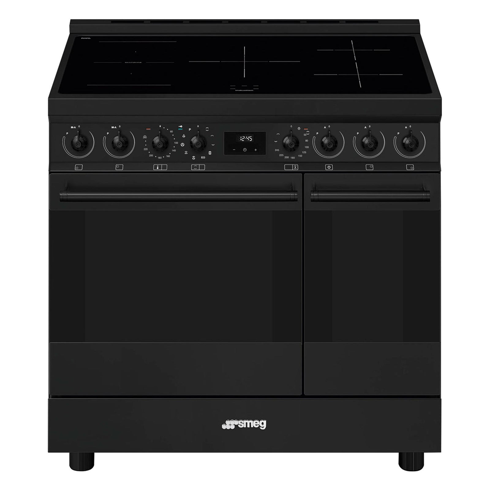 Smeg Smeg C92IPN2 Classic induktionskomfur med to ovne 90 cm, mat sort ❤ billede i brug i kategorien Induktionskomfur