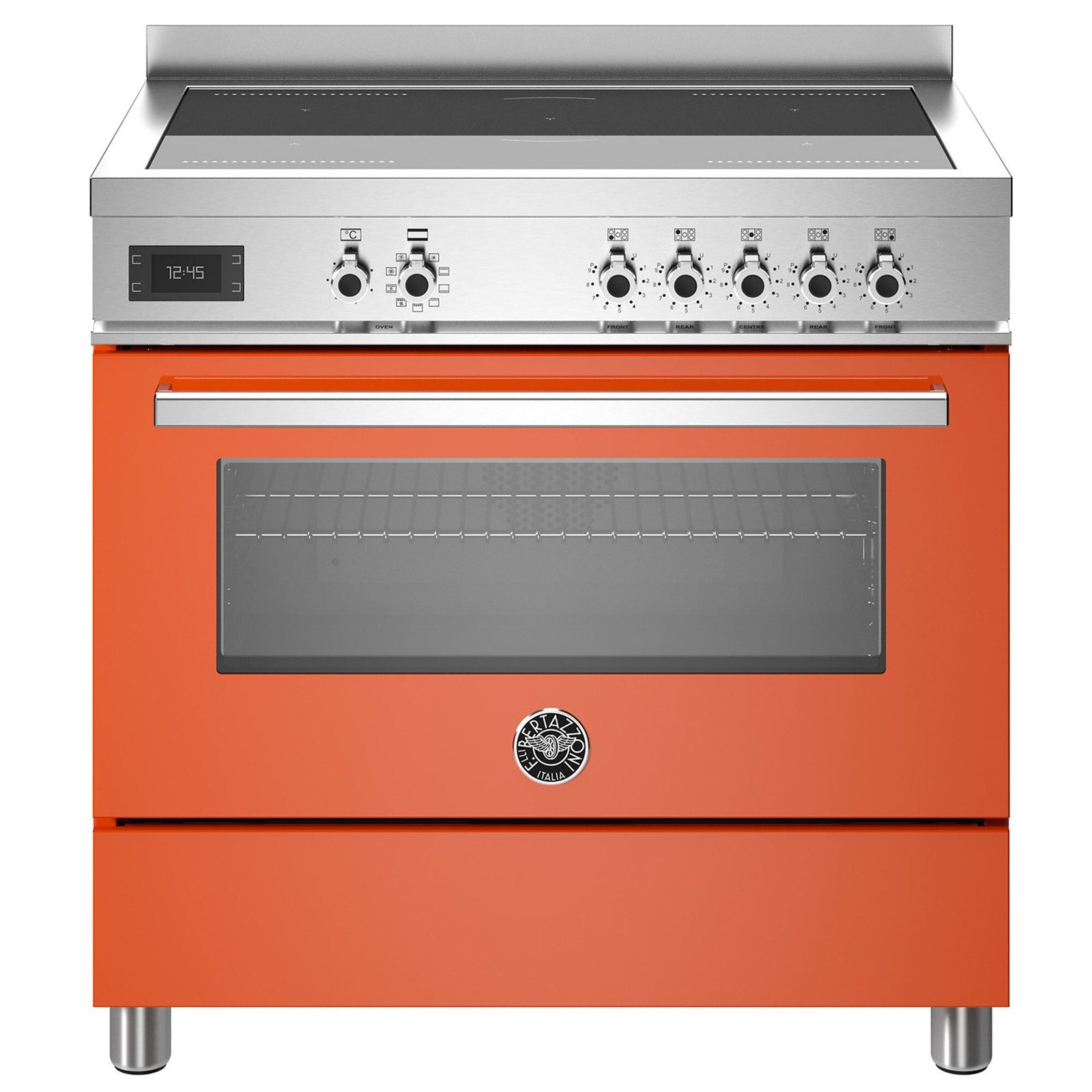 Bertazzoni Bertazzoni PRO95I1EART Professional induktionskomfur med ovn, 90 cm, orange ❤ billede i brug (Induktionskomfur)
