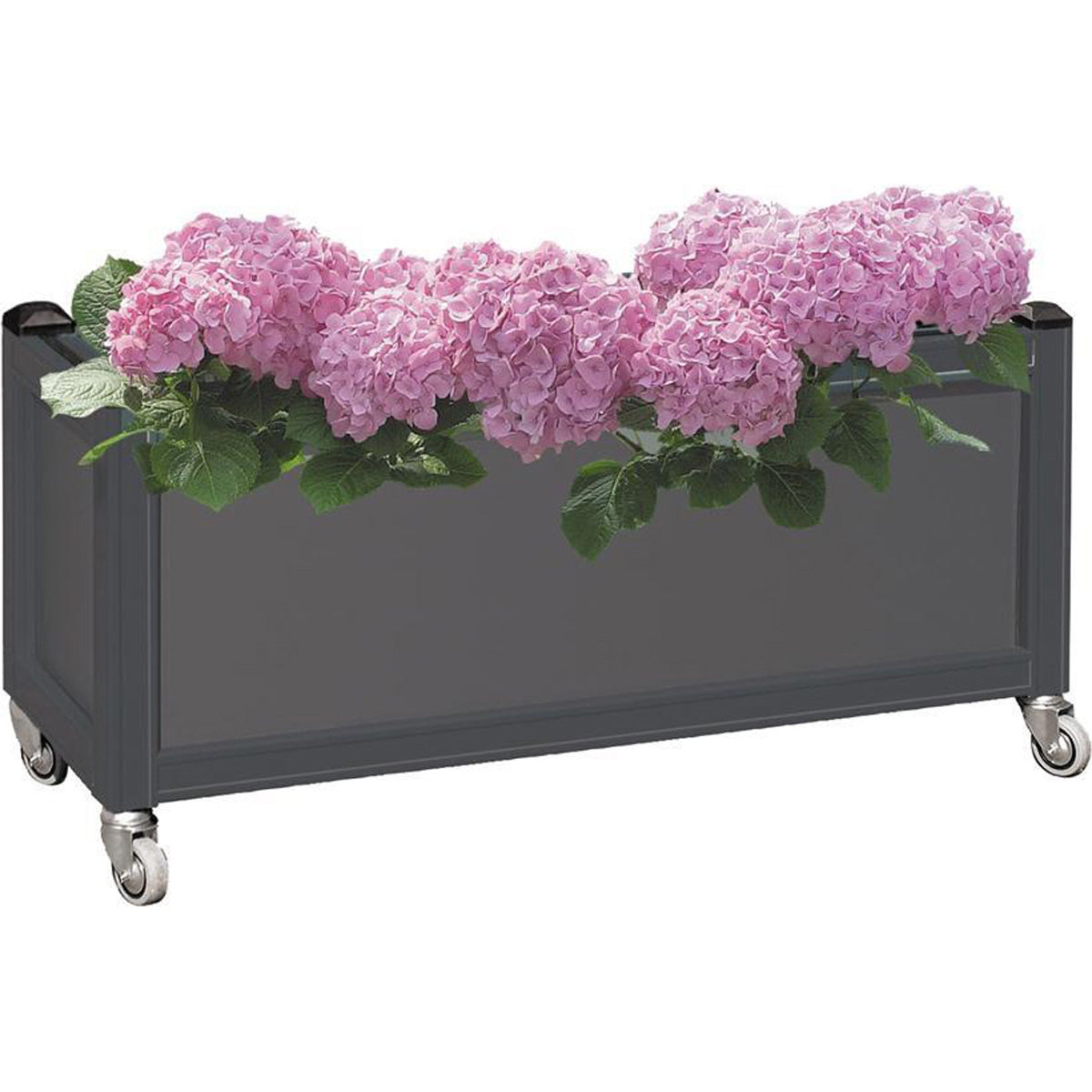 Produktbillede af Blomsterkasse m hjul afskærmmning Rød på tilbud